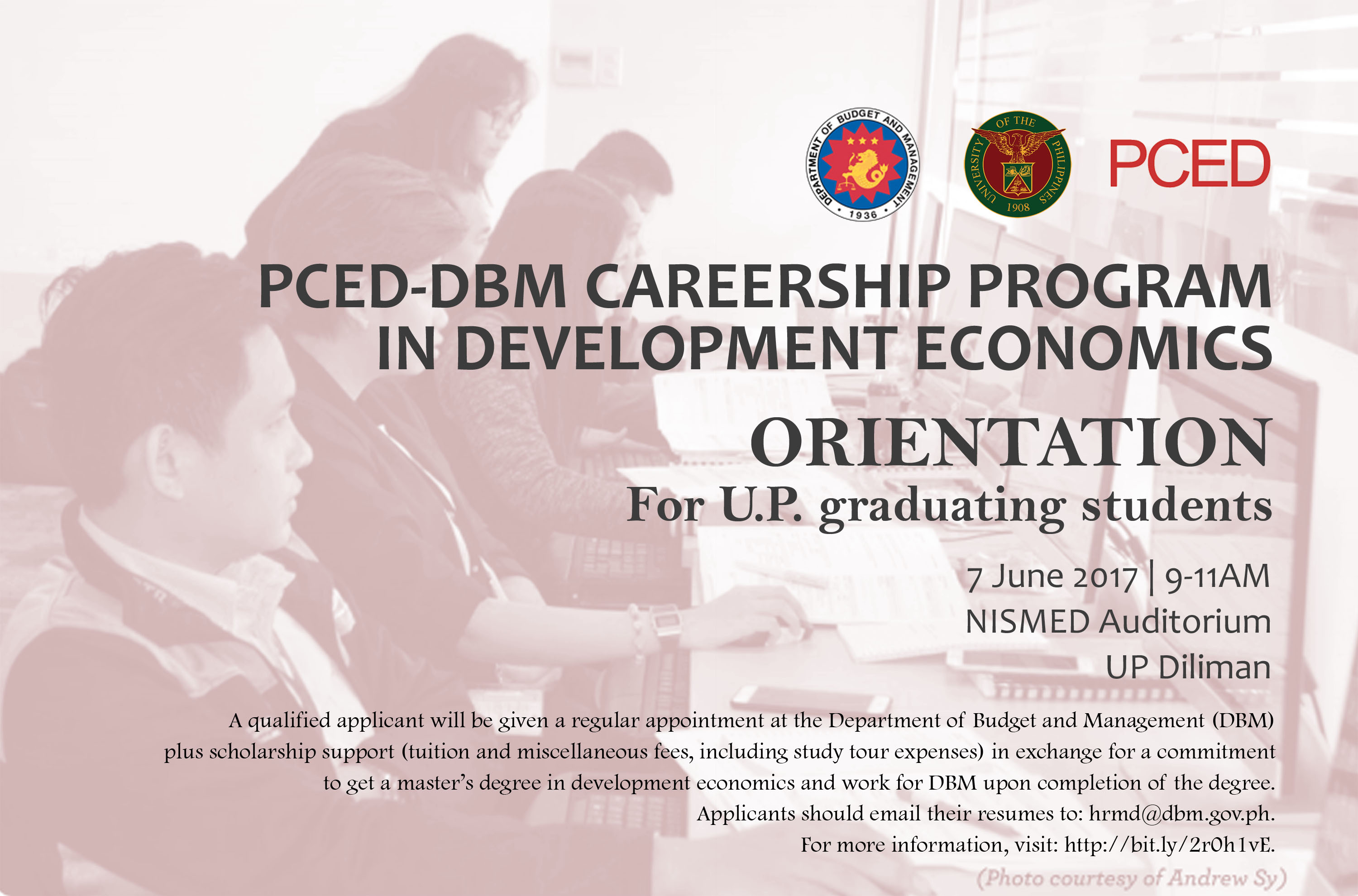 PCED-DBM Careership Program in Development Economics