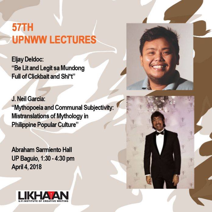 57th UPNWW lectures: Staying lit and legit in the era of fake news and mistranslations of mythology in Philippine popular culture