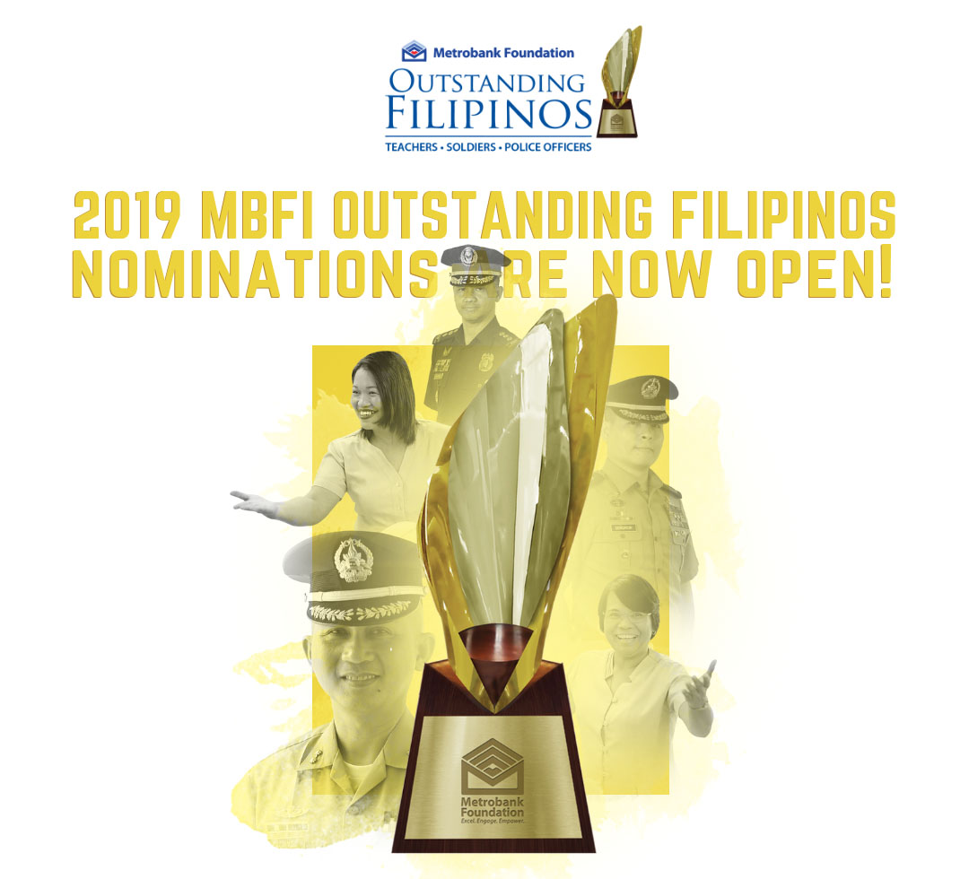 Call for Nominations: 2019 Metrobank Foundation Outstanding Filipinos Award